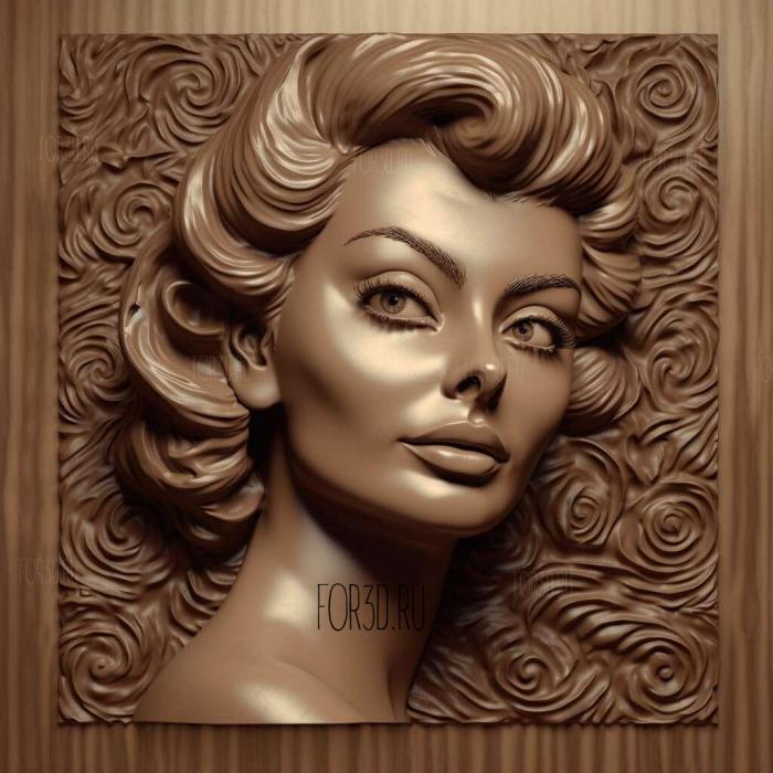 Sophia Loren 2 stl model for CNC